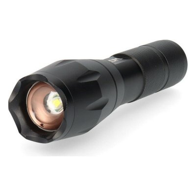 Ficklampa LED EDM Cree XML-T6 Zoom Svart Aluminium 5 W 140 Lm