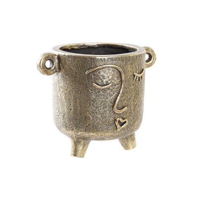 Vas DKD Home Decor Ansikte Gyllene Modern (33 x 23 x 25,5 cm)
