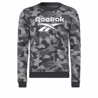 Tröja utan huva Herr Reebok Camo Svart (Storlek: M)