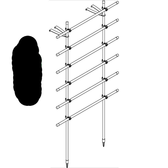 Växtspaljé, svart 150 cm