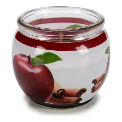 Doftljus Äpple Glas Vax Rödbrun