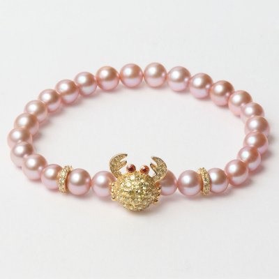 Damarmband Lancaster JLA-BR-CRAB-6-PU Rosa Gyllene Sterlingsilver 16 mm