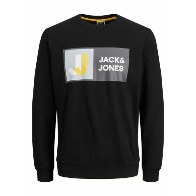 Tröja utan huva Herr CREW Jack & Jones 12218814 Svart (Storlek: L)