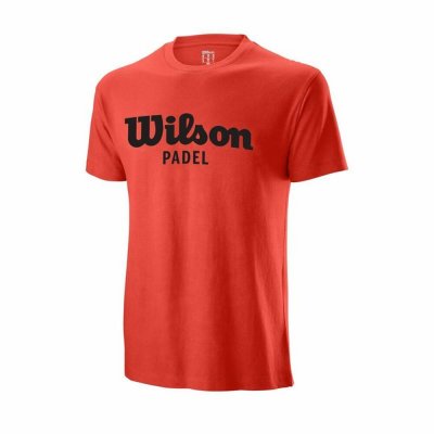 T-shirt med kortärm Herr Wilson Script Röd (Storlek: S)