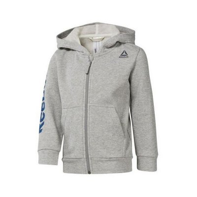 Tröja med huva Unisex Reebok B Elem Fz Hdy Grå (Storlek: M)