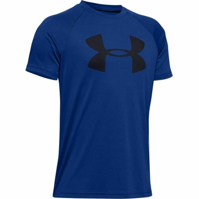 T-shirt med kortärm Barn Under Armour Tech Big Logo Marinblå (Storlek: S)