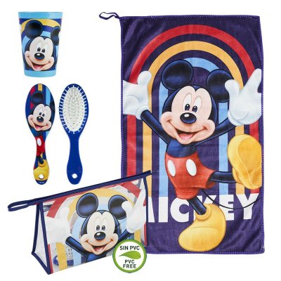 Resekit för barn Mickey Mouse Blå (23 x 16 x 7 cm) (4 pcs)