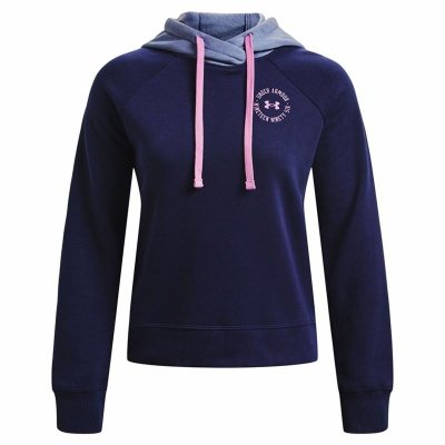 Tröja med huva Dam Under Armour Rival Fleece Marinblå (Storlek: XS)