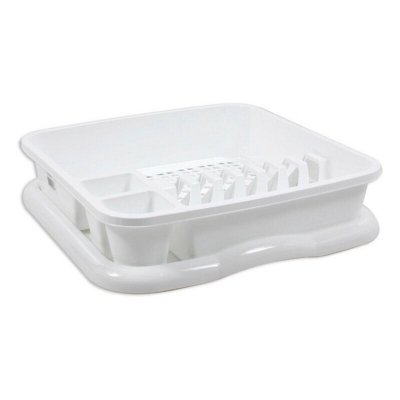Diskställ Evan Plast Vit (37 x 34,5 x 8 cm)