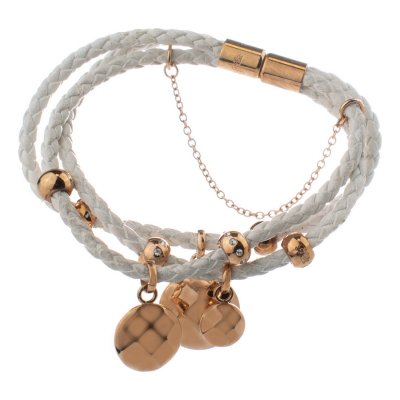 Armband Folli Follie 3B1T002RCWDF2 Vit Rostfritt stål (7 cm)