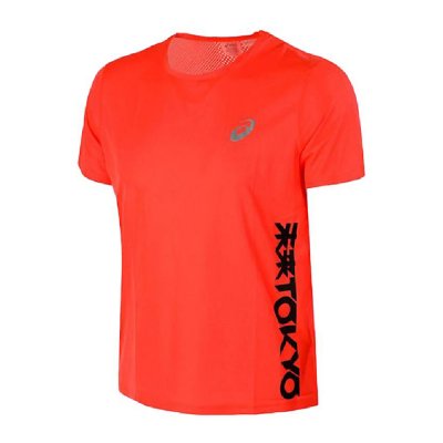 T-shirt med kortärm Herr Asics Tokyo Ventilate Orange (Storlek: S)