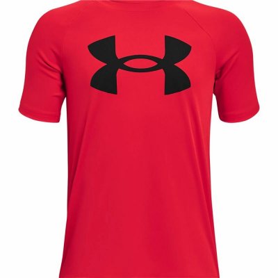 T-shirt med kortärm Under Armour Tech Big Logo Röd (Storlek: 14-16 år)