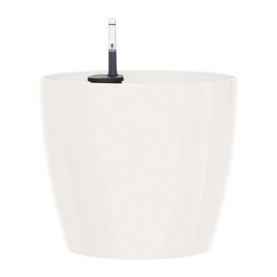Självvattnande blomkruka Poétic Casa Rund Plast Vit (Ø 25 x 22 cm)