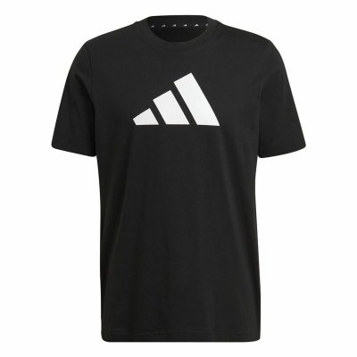 T-shirt med kortärm Herr Adidas Future Icons Logo Svart (Storlek: M)