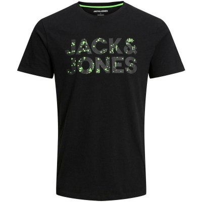 T-shirt med kortärm Herr JJNEON POP TEE SS CREW Jack & Jones 12221930 Svart (Storlek: XL)