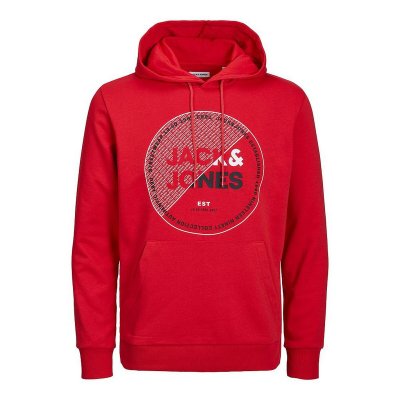 Tröja med huva Herr Jack & Jones JJRALF HOOD 12222897 Röd (Storlek: S)