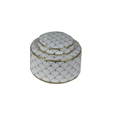 Keramikskål DKD Home Decor Porslin Gyllene Vit Orientalisk (17 x 17 x 16 cm)
