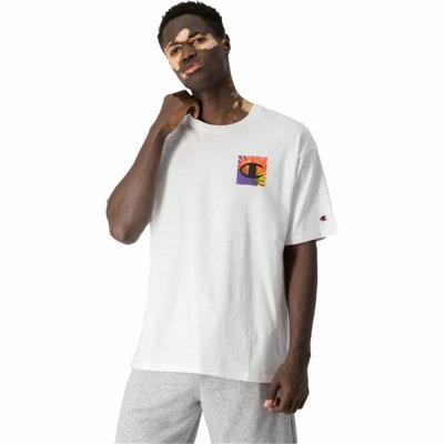 T-shirt med kortärm Herr Crewneck Champion Vit (Storlek: M)