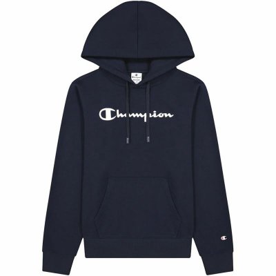 Tröja med huva Dam Champion Navy Marinblå (Storlek: M)