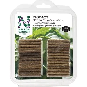 Näringspinnar Nelson Garden Biobact Gröna, 28-pack