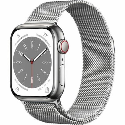 Smartklocka Apple Series 8 WatchOS 9 Silvrig 32 GB 4G