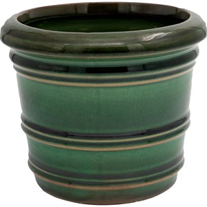 Kruka med 2 ränder Ø15,5 cm, Grön