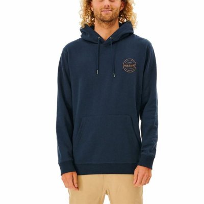 Tröja med huva Herr Rip Curl Re Entry Marinblå (Storlek: L)