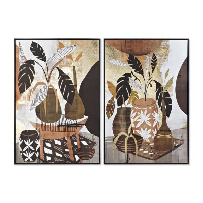 Tavla DKD Home Decor Vas Kolonial (83 x 4,5 x 123 cm) (2 antal)