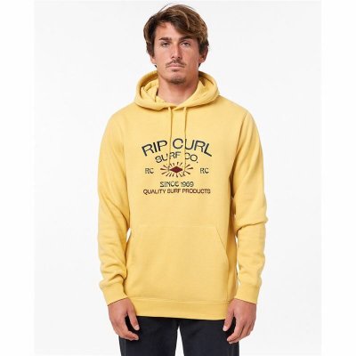 Tröja med huva Herr Rip Curl Radiate Gul (Storlek: XL)