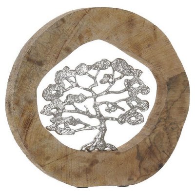Prydnadsfigur DKD Home Decor Träd Aluminium Mangoträ (35 x 5.5 x 33 cm)