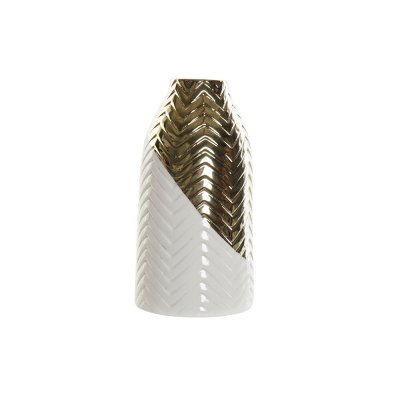 Vas DKD Home Decor Vit Porslin Glam (11.7 x 11.7 x 22.3 cm)
