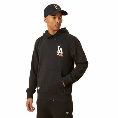 Tröja med huva Herr New Era LA Dodger Svart (Storlek: L)