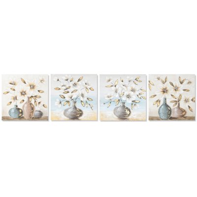 Tavla DKD Home Decor Traditionell (60 x 3 x 60 cm) (4 antal)