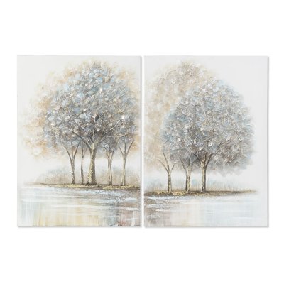 Tavla DKD Home Decor Träd (50,3 x 2,8 x 70 cm) (2 antal)