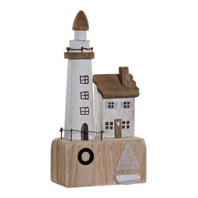 Prydnadsfigur DKD Home Decor Främre lyktor MDF (14 x 7 x 27.5 cm)