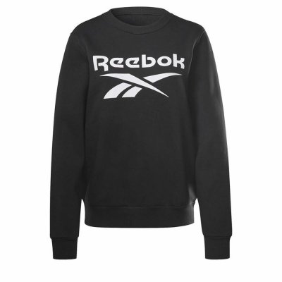 Tröja utan huva Dam Reebok identity Logo Fleece Svart (Storlek: L)