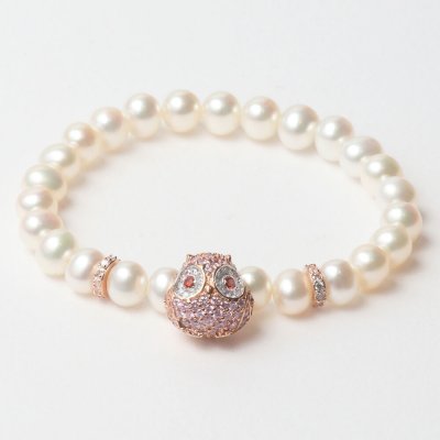 Damarmband Lancaster JLA-BR-OWL-2-WH Vit Sterlingsilver 16 mm Rosa