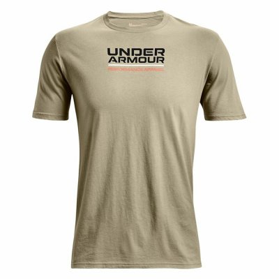 Sporttröja med ärmar Under Armour Logo Persimon (Storlek: M)