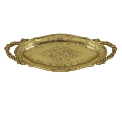Bricka DKD Home Decor Gyllene Harts (42.3 x 18 x 4.8 cm)