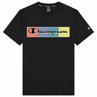 T-shirt med kortärm Champion Crewneck Svart (Storlek: XS)