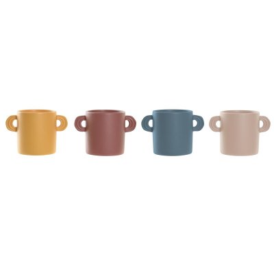 Kruka DKD Home Decor Med handtag Dolomite 4 antal (16 x 10 x 11 cm)