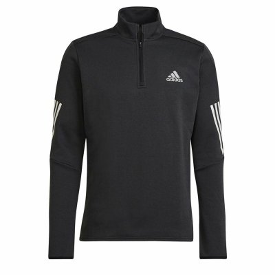 Tröja utan huva Herr Adidas Quarter-Zip Svart (Storlek: XL)