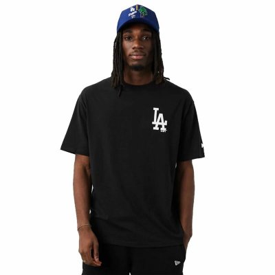 T-shirt med kortärm Herr New Era Los Angeles Dodgers MLB City Graphic Oversized Svart (Storlek: M)