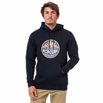Tröja med huva Herr Rip Curl Tobar Svart (Storlek: M)