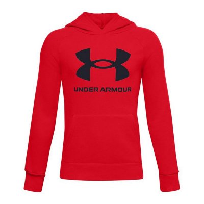 Tröja med huva Unisex Under Armour Big Logo Jn Röd (Storlek: 10-12 år)