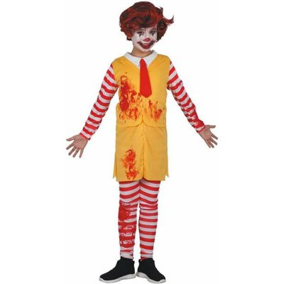 Maskeraddräkt för barn Burger Clown Skräck (Storlek: 3-6 år)