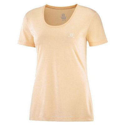 T-shirt med kortärm Dam Salomon Agile Gul Brun (Storlek: S)