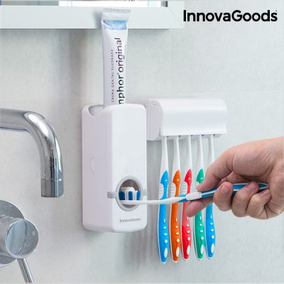 Tandkrämsdoserare med tandborsthållare Diseeth InnovaGoods