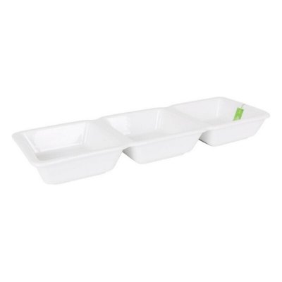 Bricka med fack Yummy Fördrink Porslin (29,3 x 9,5 x 3,3 cm)