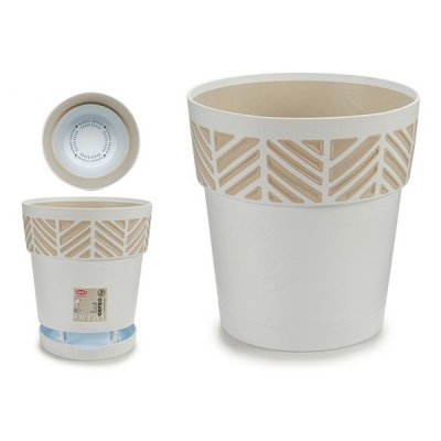 Kruka Orfeo Vit Plast (19 x 19 x 19 cm)